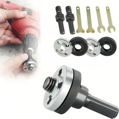 2set Angle Grinding Tools Accessories,6mm & 10mm Arbor Mandrel Adapter with Spanner,Conversion Angle Grinding Adapter Connect...