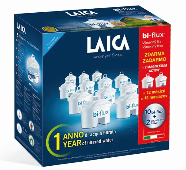 Laica F12Ses0 Filtro Biflusso 10 Pezzi + 2 Pezzi Magnesiumactive