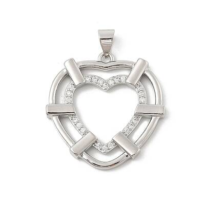 Brass Micro Pave Cubic Zirconia Pendants