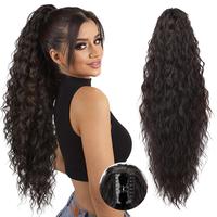 Vigorous Claw Long Wavy Ponytail Extension 30 Inch Curly Ponytail Clip in Hair Extensions for Women Fluffy Natural Looking Sy...