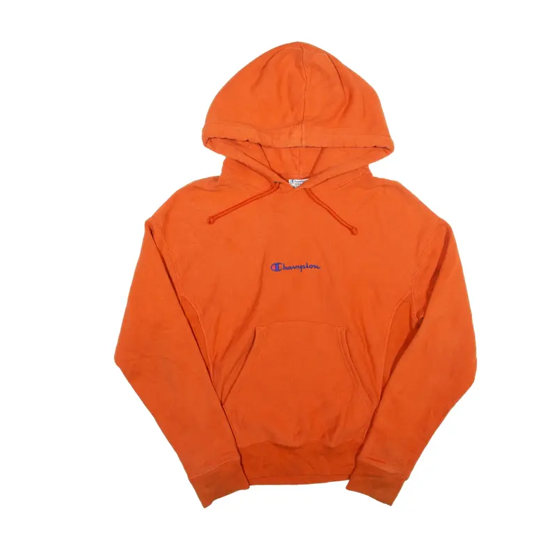CHAMPION Reverse Weave Hoodie Orange Pullover Womens XS
