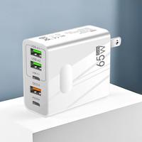 65W Five-port PortableĀ SmartphoneĀ Fast Charger, 3 USB Multi-Port Adaptor With PD USB Type C, TravelĀ MobileĀ Charger Chargi...