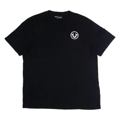 TRUE RELIGION Mens T-Shirt Black Crew Neck 2XL
