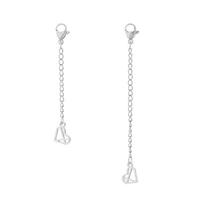 2Pcs 2 Styles 304 Stainless Steel Chain Extender