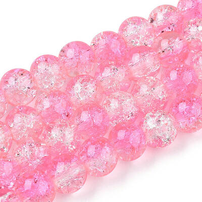 Baking Painted Crackle Glass Bead Strands