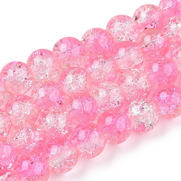Baking Painted Crackle Glass Bead Strands