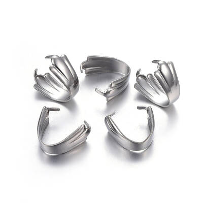 Tarnish Resistant 304 Stainless Steel Snap on Bails