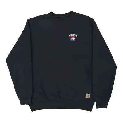 Hughes Carhartt Sweatshirt - Medium Navy Cotton Blend