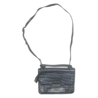 CLARKS Womens Shoulder Bag Black Leather Animal Print