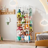 Stuffed Animal Storage Zoo Toy Organizer Corner Chest Plush PVC Material Extra Large Holder Metal Standing Space Save Vertica...