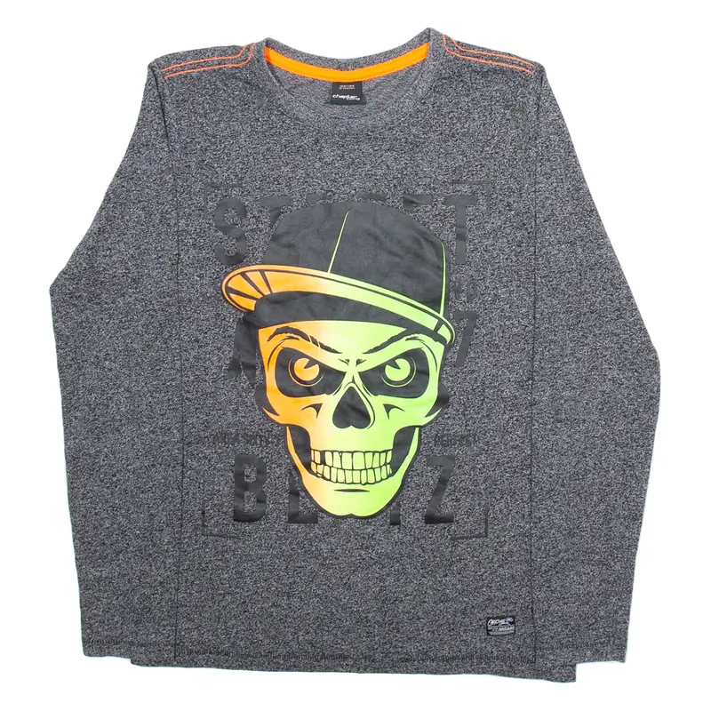 CHAPTER YOUNG 12-14 Years Boys T-Shirt Grey Long Sleeve M