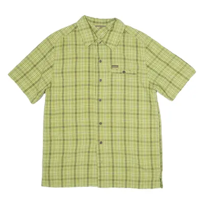 COLUMBIA Mens Shirt Green Check M