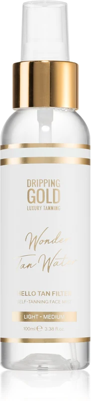 Dripping Gold Wonder Water Hello Tan Spray Tanning For The Face Light Medium 100 Ml