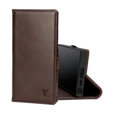 Samsung Galaxy S23 Ultra Leather Case (with Stand function) - Dark Brown