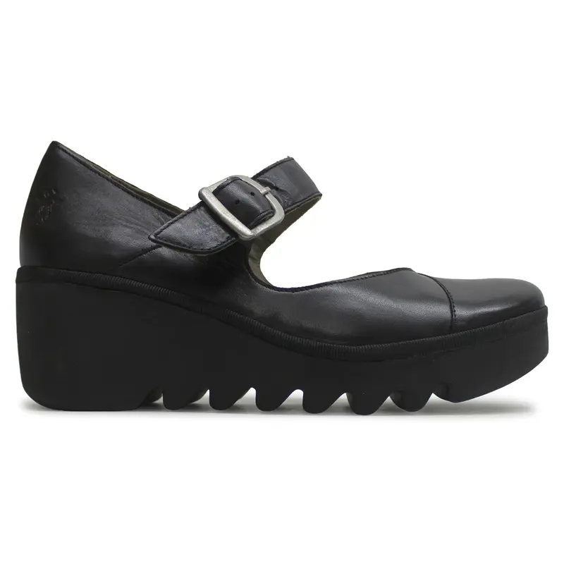Fly London BAXE428FLY Leather Women's Hook and Loop Shoes - Black - Size:US 9-9.5 Women