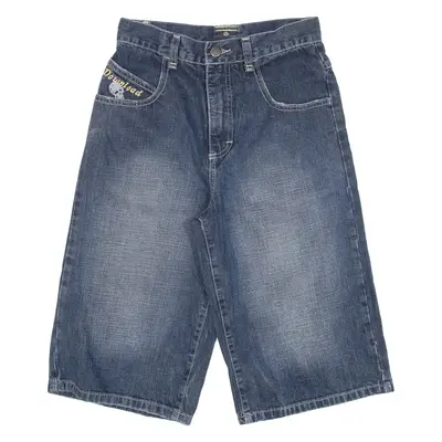 HERE+THERE Cropped Boys Trousers Blue Loose Straight W26 L13