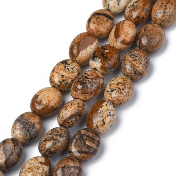 Natural Picture Jasper Beads Strands