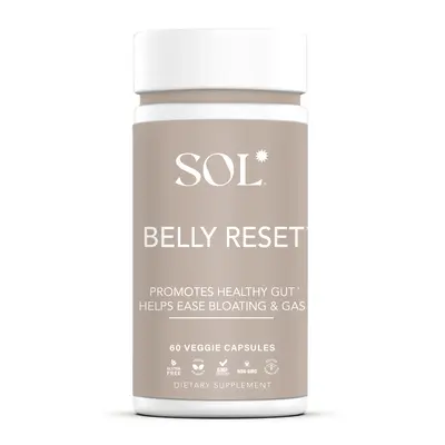 Sol Nutrition Belly Reset - Supports Natural Production of Digestive Enzymes and Probiotics, Eliminates Gas and Bloating, Pro...