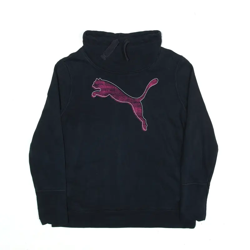 PUMA Sweatshirt Blue High Neck Womens UK 16