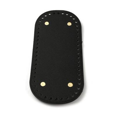 Oval PU Leather Knitting Crochet Bags Nail Bottom Shaper Pad
