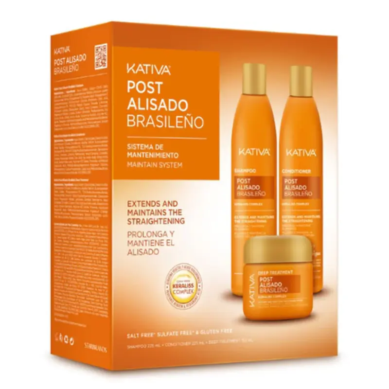 Brazilian straightening kit Kativa Post 2 x 225 ml + 150 ml