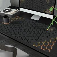 Thickened Honeycomb Pattern PC Gaming Mouse Pad, Non-slip Rubber Base Mouse Pad, Universal Stitched Edges Keyboard Mouse Move...