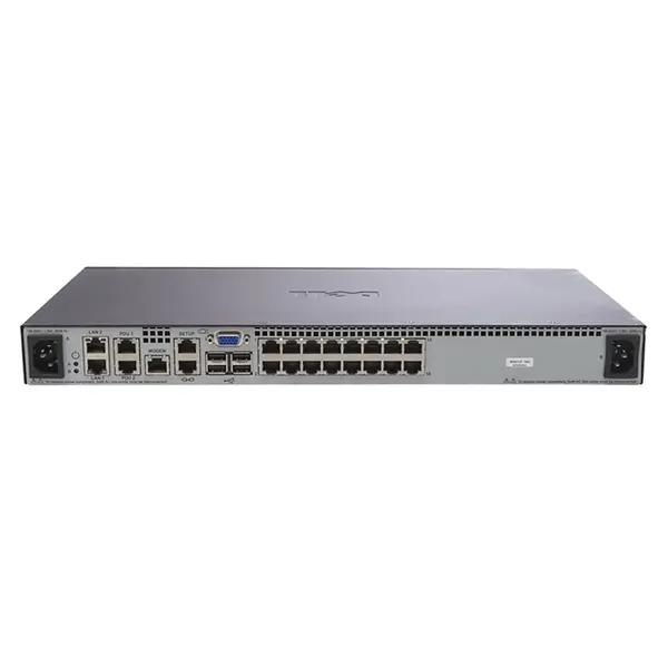 KVM2162DS Dell 2162DS 16 x Ports RJ-45 + 2 x Ports GE + 4 x Ports USB 2.0 + 2 x Ports PDU + 1 VGA Port Remote KVM Console Swi...