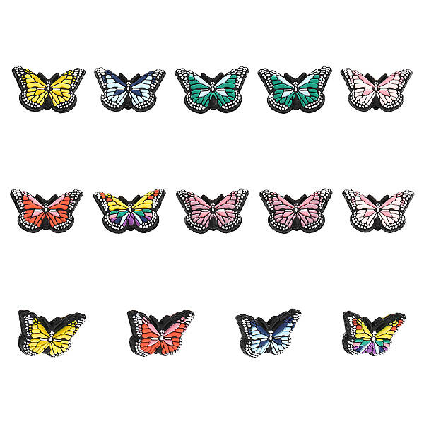 14Pcs 7 Colors Silicone Beads