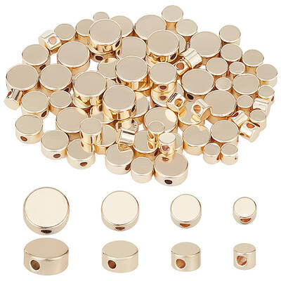 80Pcs 4 Style Brass Beads