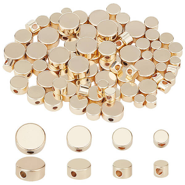 80Pcs 4 Style Brass Beads