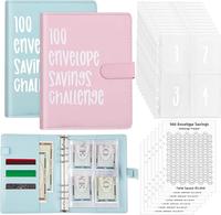 100 Envelopes Money Saving Challenge Binder Money Savings Budget Challenge Book with Cash Envelopes Challenge Tracker for Hom...