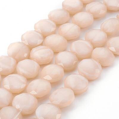 Pearl Luster Plated Glass Bead Strands