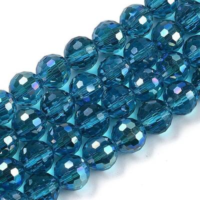 Transparent Electroplate Glass Beads Strands