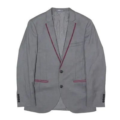 NEXT Slim Fit Blazer Jacket Grey Mens S