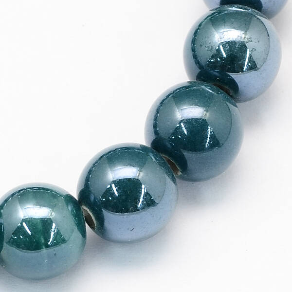 Pearlized Handmade Porcelain Round Beads