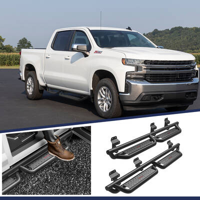 OEDRO® Running Boards for 2015-2025 Ford F150 SuperCrew Cab, 2017-2024 Ford F250 F350, Powder Coated Drop Side Step