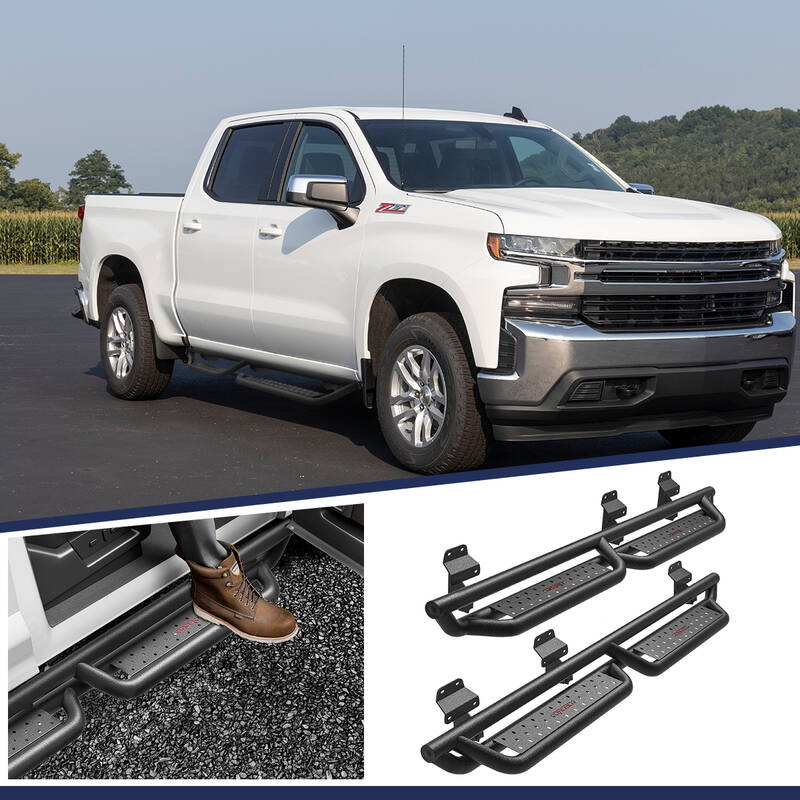 OEDRO® Running Boards for 2015-2025 Ford F150 SuperCrew Cab, 2017-2024 Ford F250 F350, Powder Coated Drop Side Step