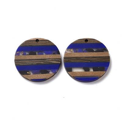 Transparent Resin & Walnut Wood Pendants