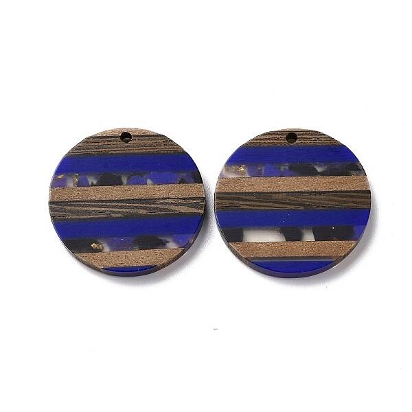 Transparent Resin & Walnut Wood Pendants