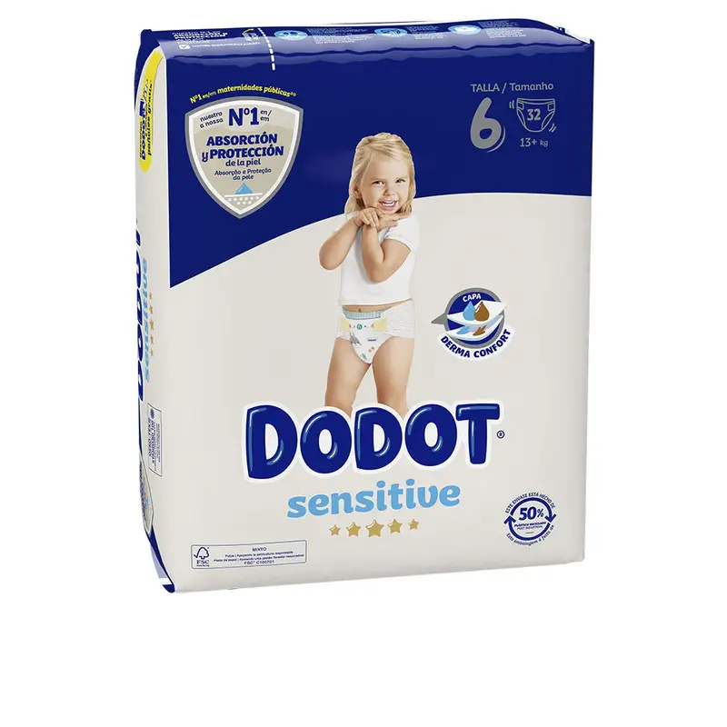 Diapers Dodot Sensitive Size 6 13 Kg 32 Units