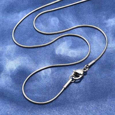 Tarnish Resistant Trendy Men's 304 Stainless Steel Snake Chain Necklaces