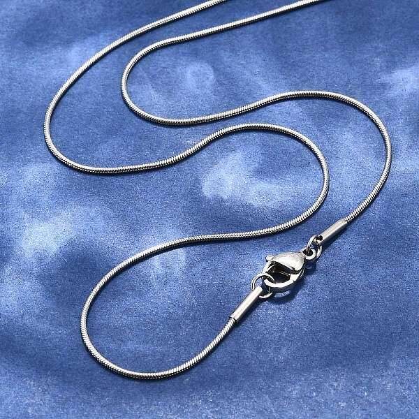 Tarnish Resistant Trendy Men's 304 Stainless Steel Snake Chain Necklaces