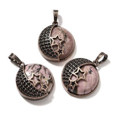 Natural Rhodonite Pendants