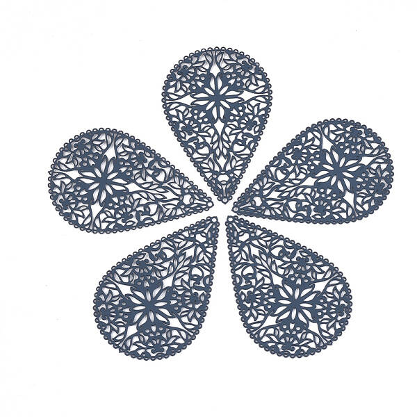 430 Stainless Steel Filigree Pendants