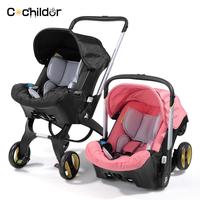 Cochildor High-view stroller All In One  Convertible Baby Stroller Without Latch Base  baby carriage- Toddler Stroller With R...