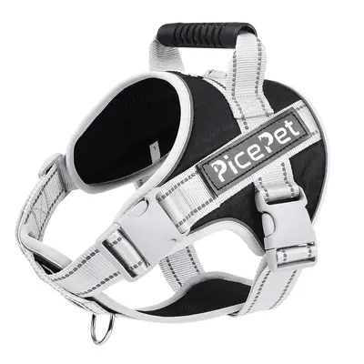 Pet No Pull Dog Harness, Reflective Comfortable Vest Harness with Easy Control Handle Adjustable Soft Padded Pet Vest for Sma...