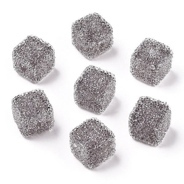 Drusy Cube Resin Rhinestone Beads