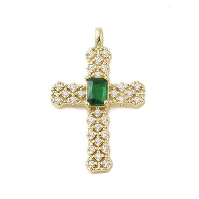 Real 18K Gold Plated Brass Micro Pave Cubic Zirconia Pendants