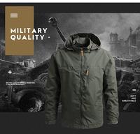Windbreaker Men Tactical Jacket Waterproof Outdoor Hooded Coat Sports Military European Size S-5XL Field Climbing Thin Outwea...