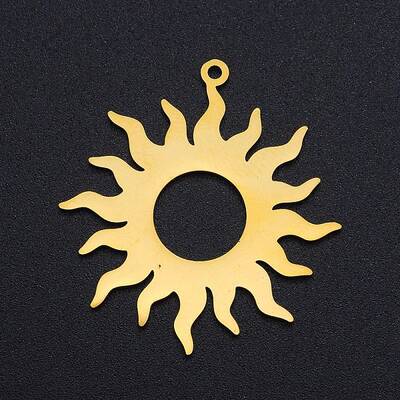 201 Stainless Steel Solar Eclipse Pendants